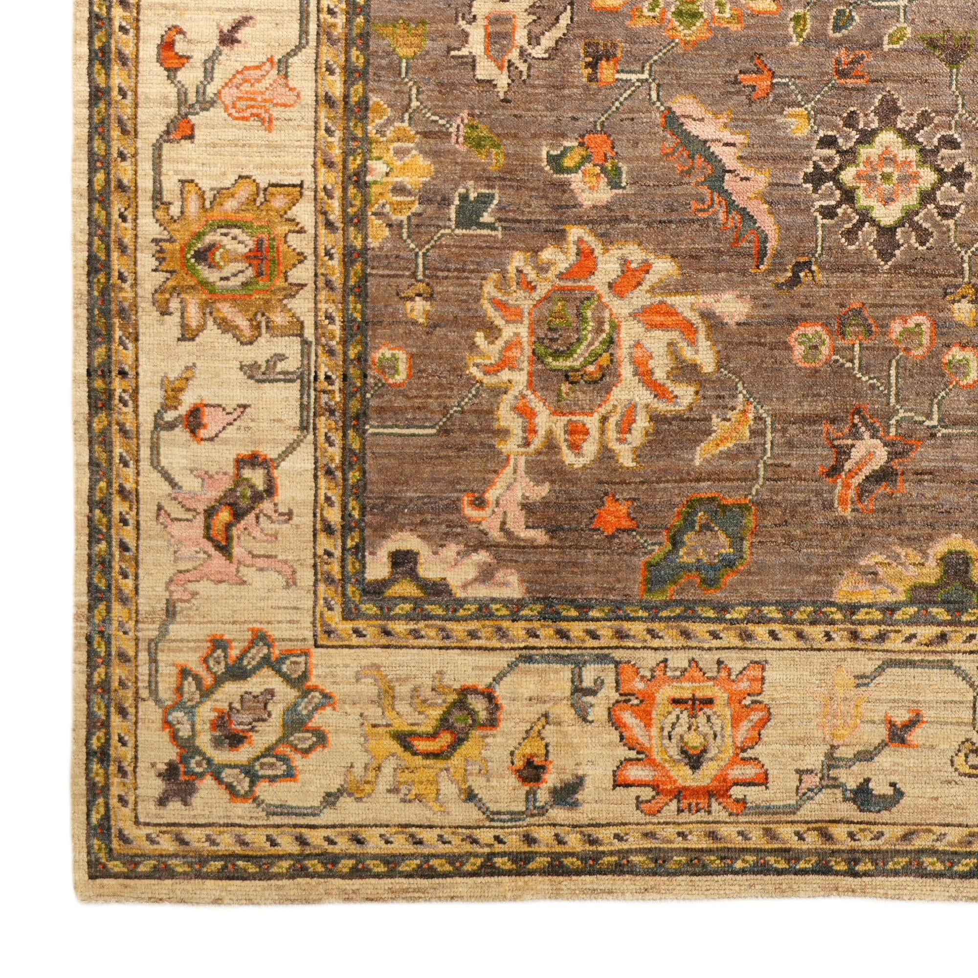 7' 10 x 9' 10 Hand Knotted Oushak Wool Rug