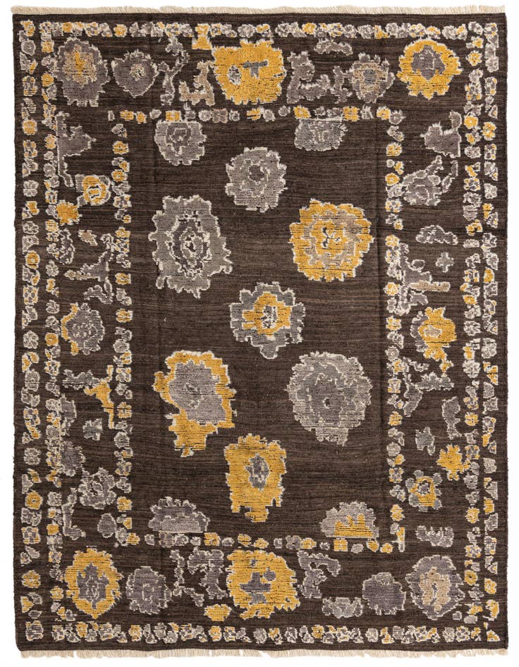 Detail image of 8' 1 x 10' 6 Hand Knotted Oushak Wool Rug