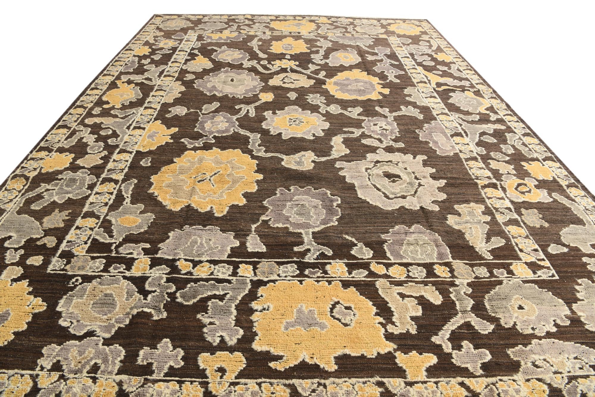 10' 4 x 14' 4 Hand Knotted Oushak Wool Rug