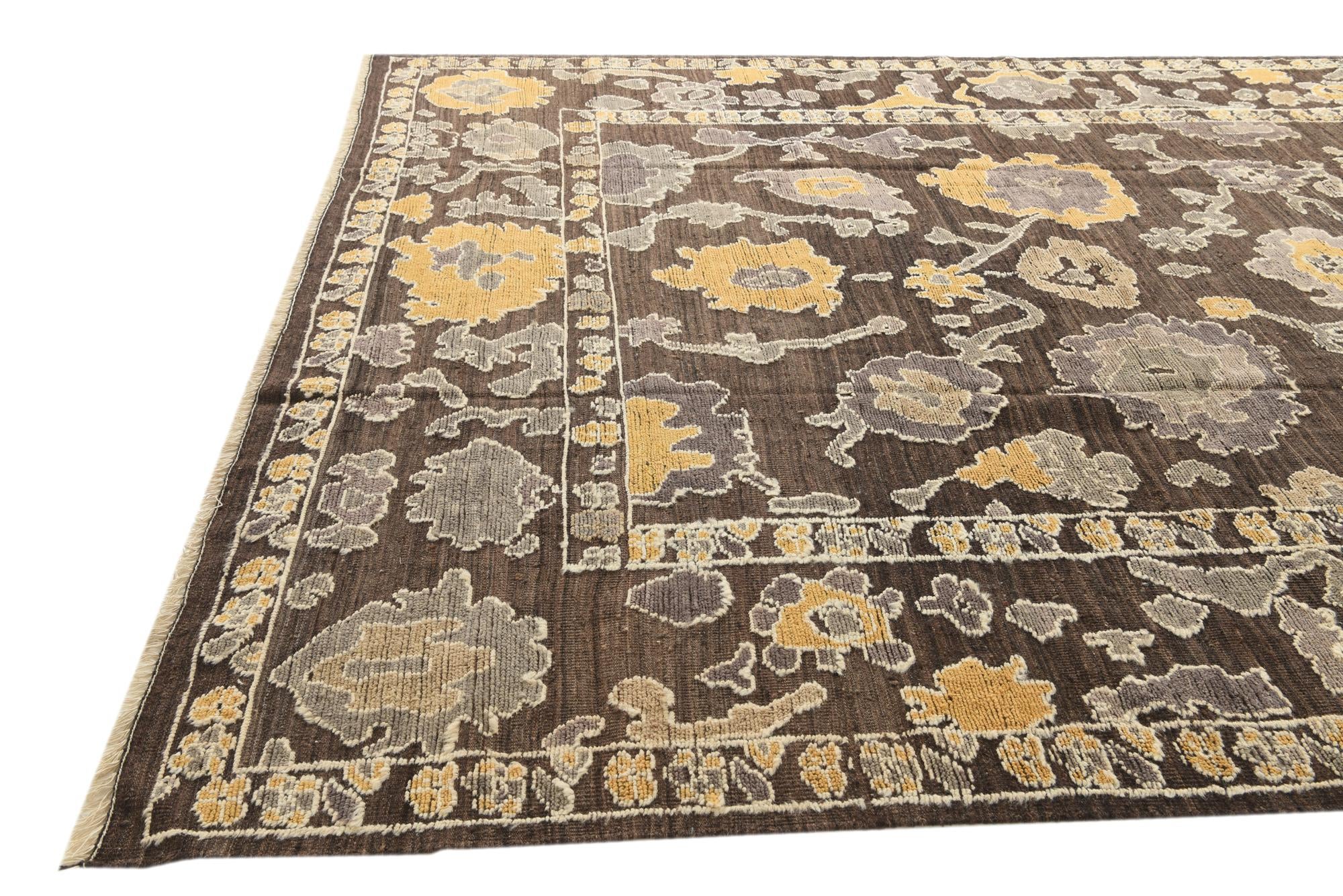 10' 4 x 14' 4 Hand Knotted Oushak Wool Rug