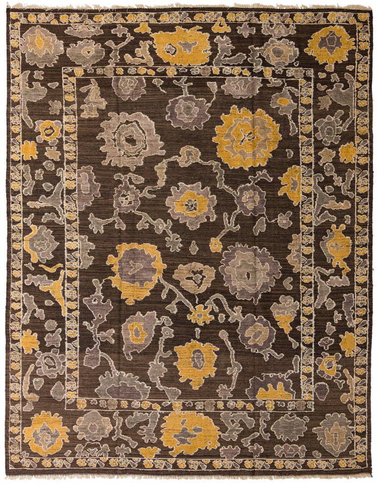 Detail image of 10' 4 x 14' 4 Hand Knotted Oushak Wool Rug