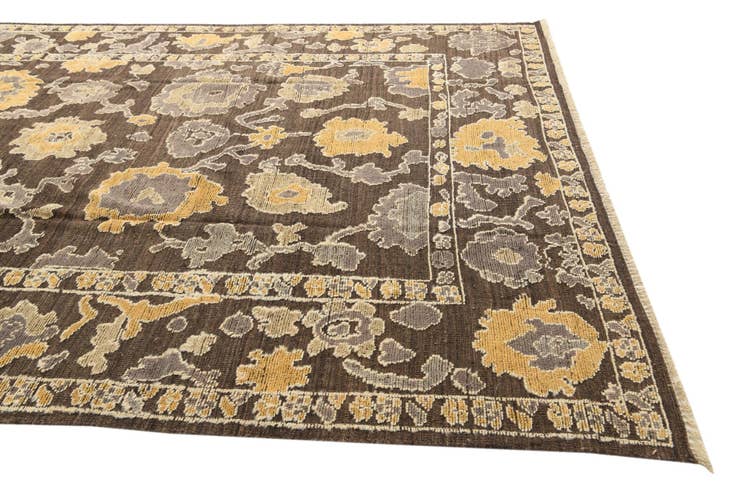 Detail image of 9' 3 x 12' 5 Hand Knotted Oushak Wool Rug