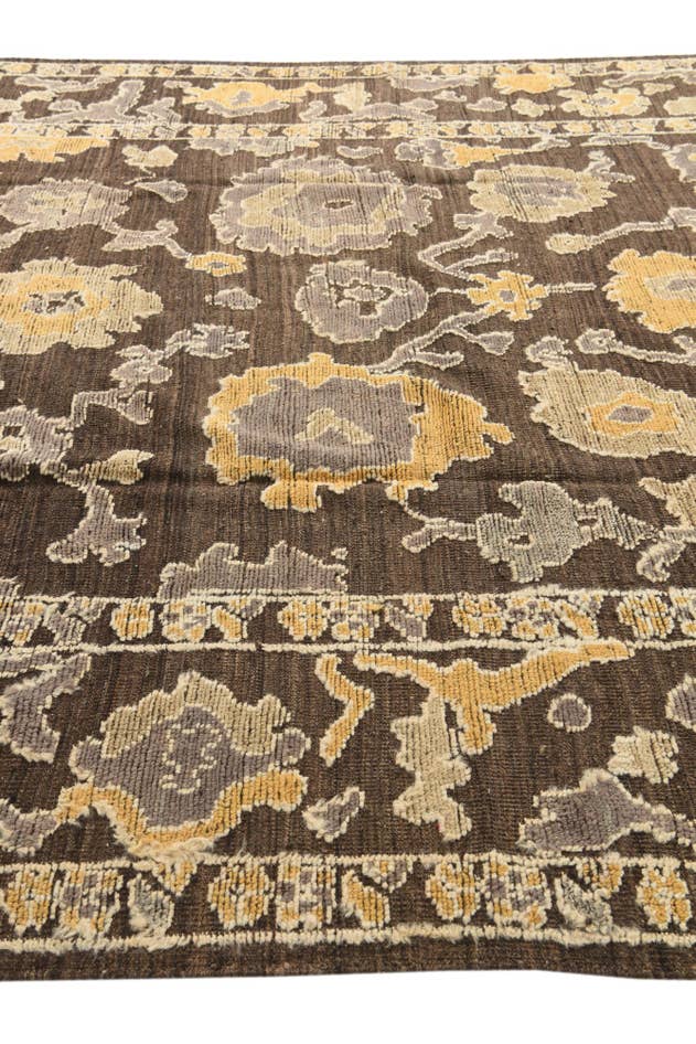 Detail image of 9' 3 x 12' 5 Hand Knotted Oushak Wool Rug