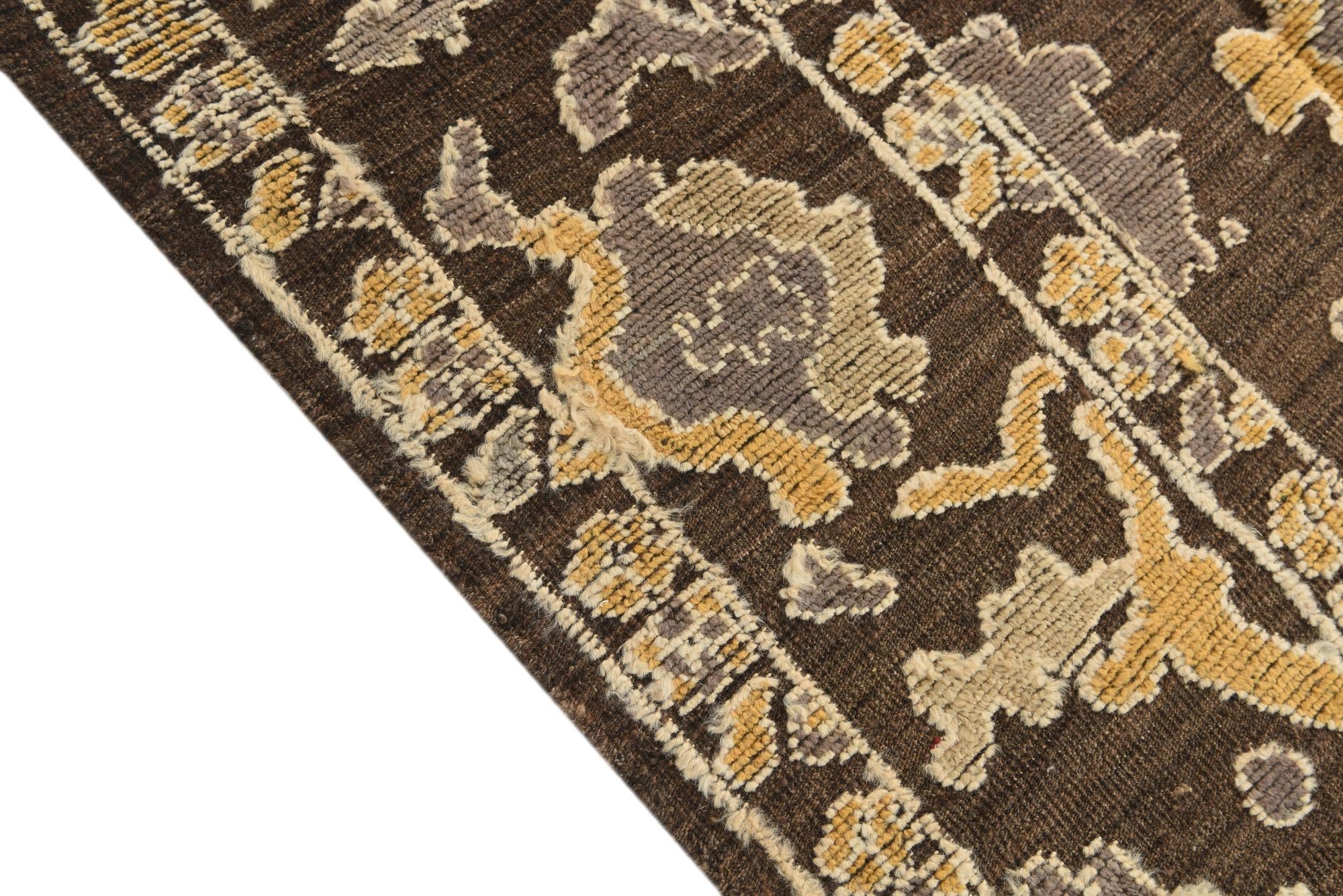 9' 3 x 12' 5 Hand Knotted Oushak Wool Rug
