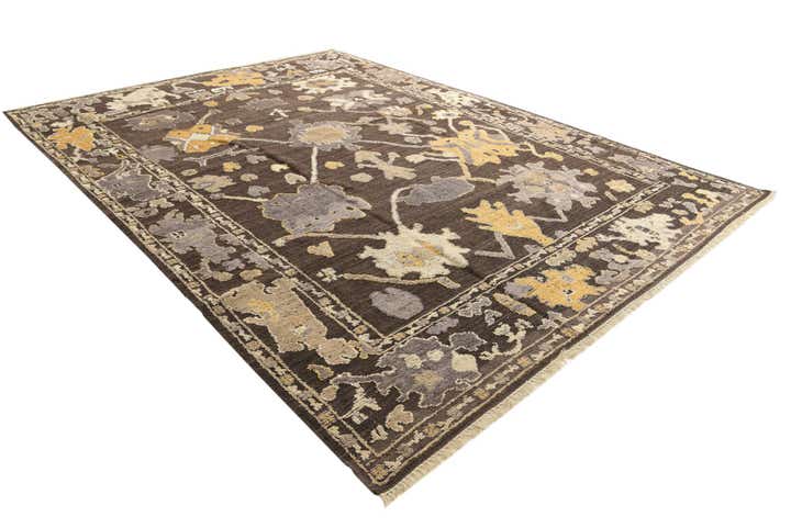 10' 2 x 14' Hand Knotted Oushak Wool Rug