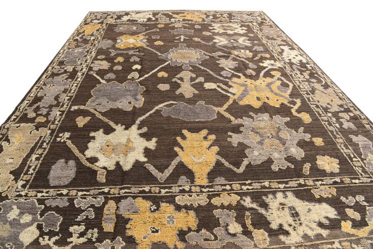 Detail image of 10' 2 x 14' Hand Knotted Oushak Wool Rug