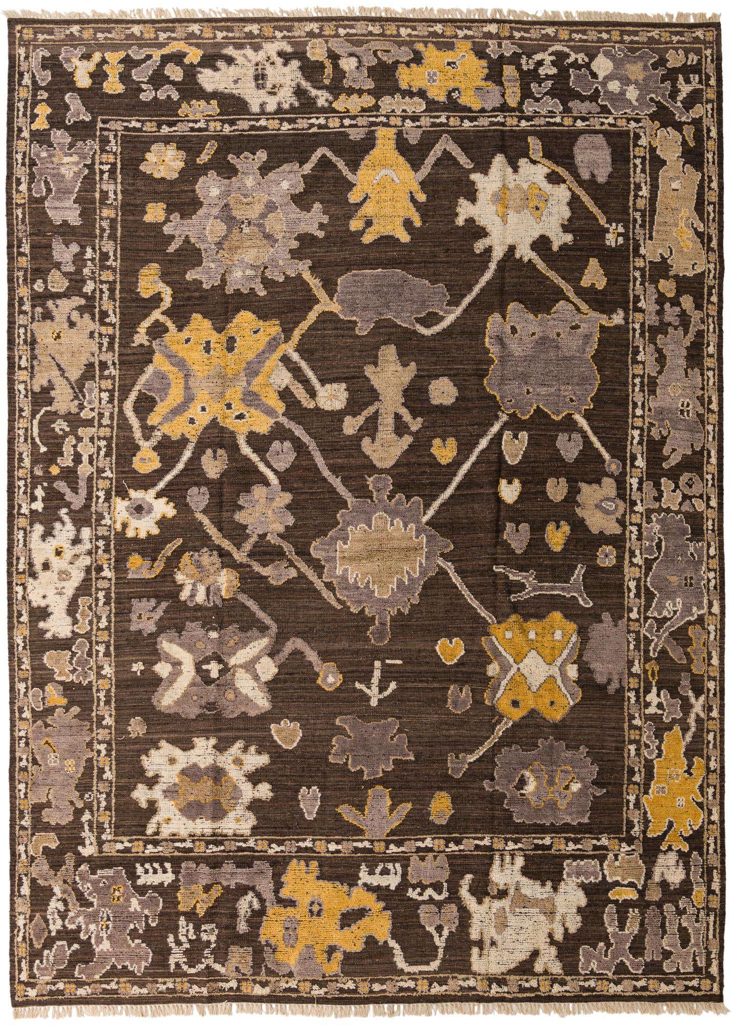 10' 2 x 14' Hand Knotted Oushak Wool Rug