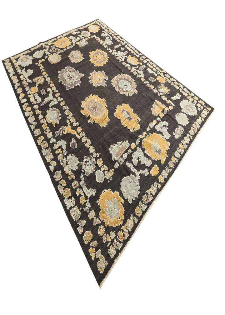 9' 3 x 12' 1 Hand Knotted Oushak Wool Rug