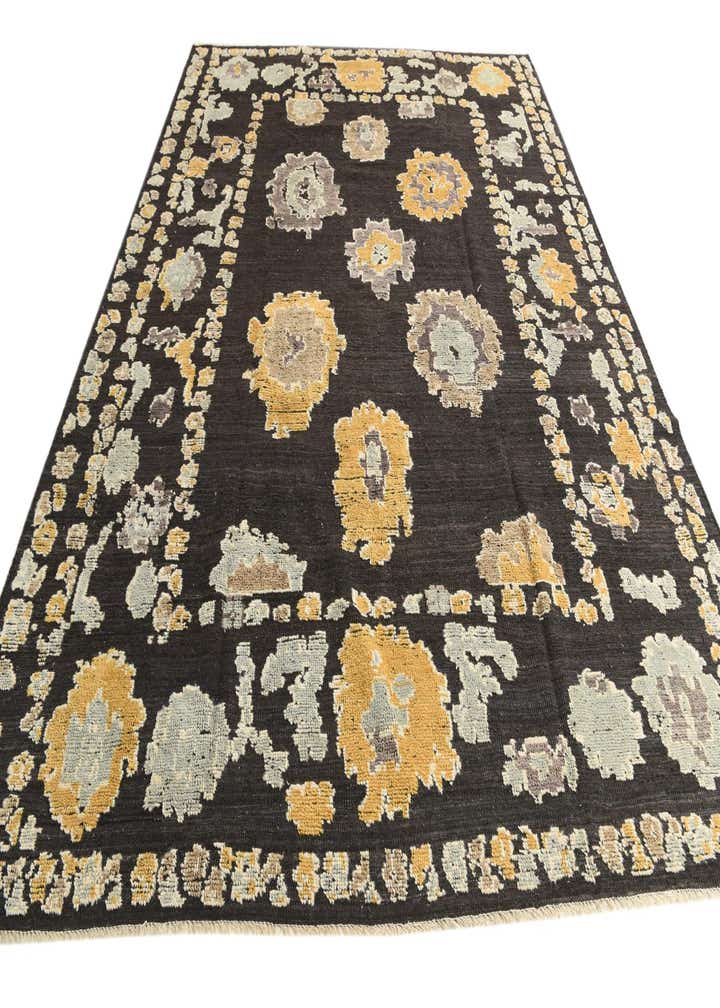 9' 3 x 12' 1 Hand Knotted Oushak Wool Rug