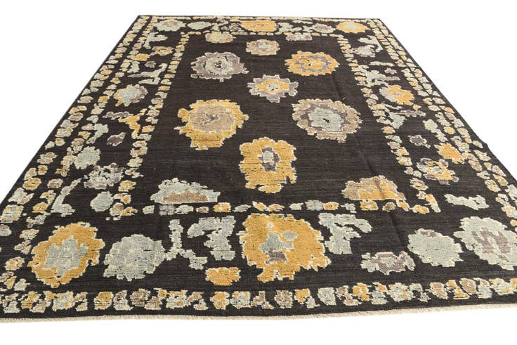 Detail image of 9' 3 x 12' 1 Hand Knotted Oushak Wool Rug