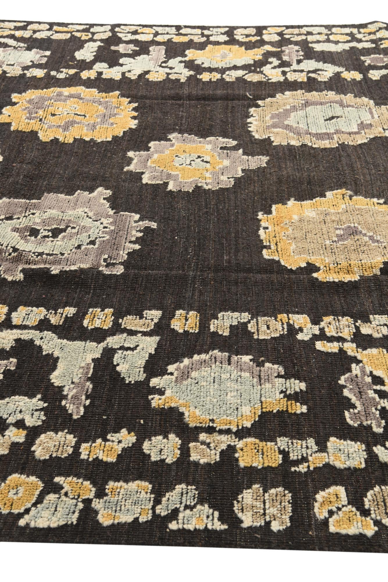 9' 3 x 12' 1 Hand Knotted Oushak Wool Rug