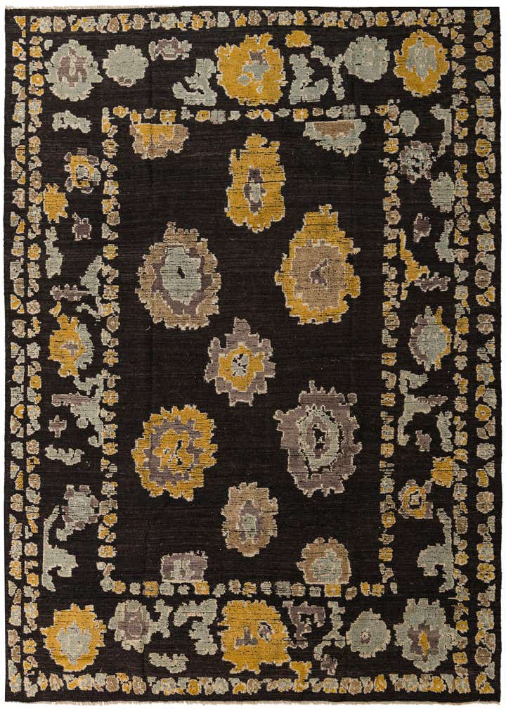 9' 3 x 12' 1 Hand Knotted Oushak Wool Rug