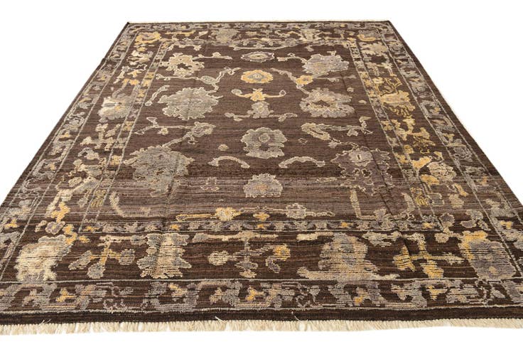 Detail image of 8' 8 x 10' 2 Hand Knotted Oushak Wool Rug