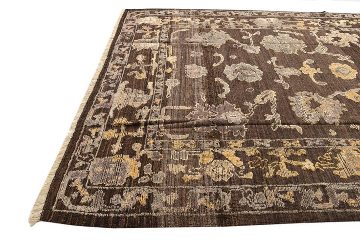 Detail image of 8' 8 x 10' 2 Hand Knotted Oushak Wool Rug