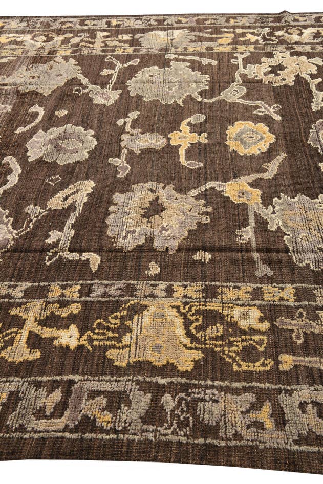 Detail image of 8' 8 x 10' 2 Hand Knotted Oushak Wool Rug