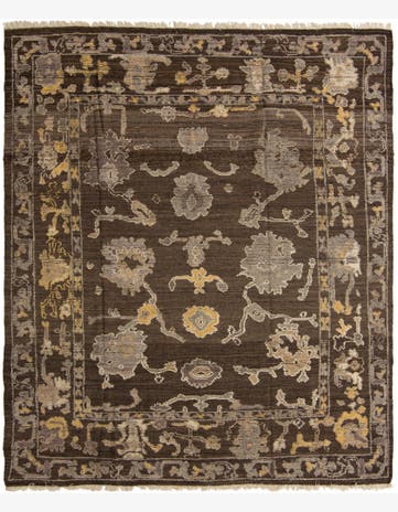 8' 8 x 10' 2 Hand Knotted Oushak Wool Rug