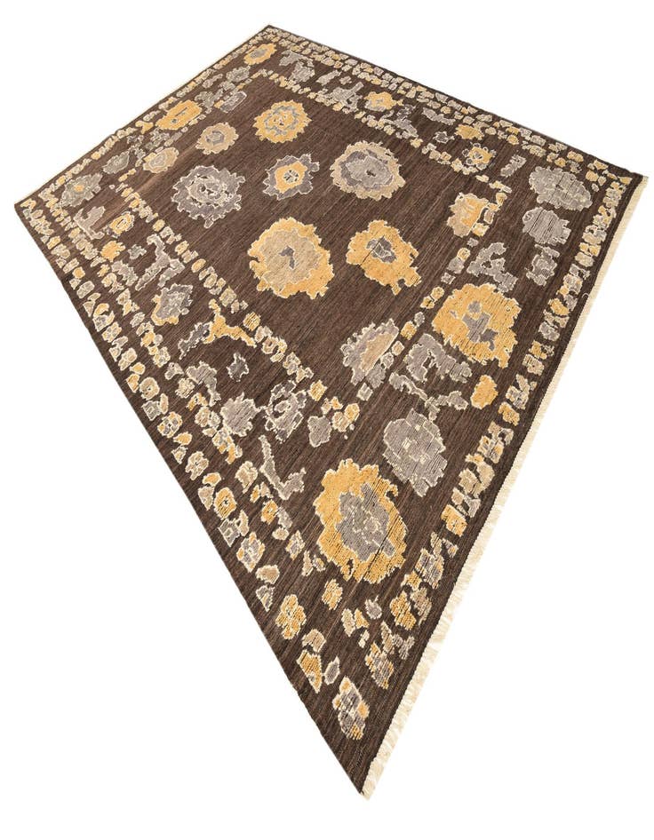 Detail image of 10' x 13' 9 Hand Knotted Oushak Wool Rug