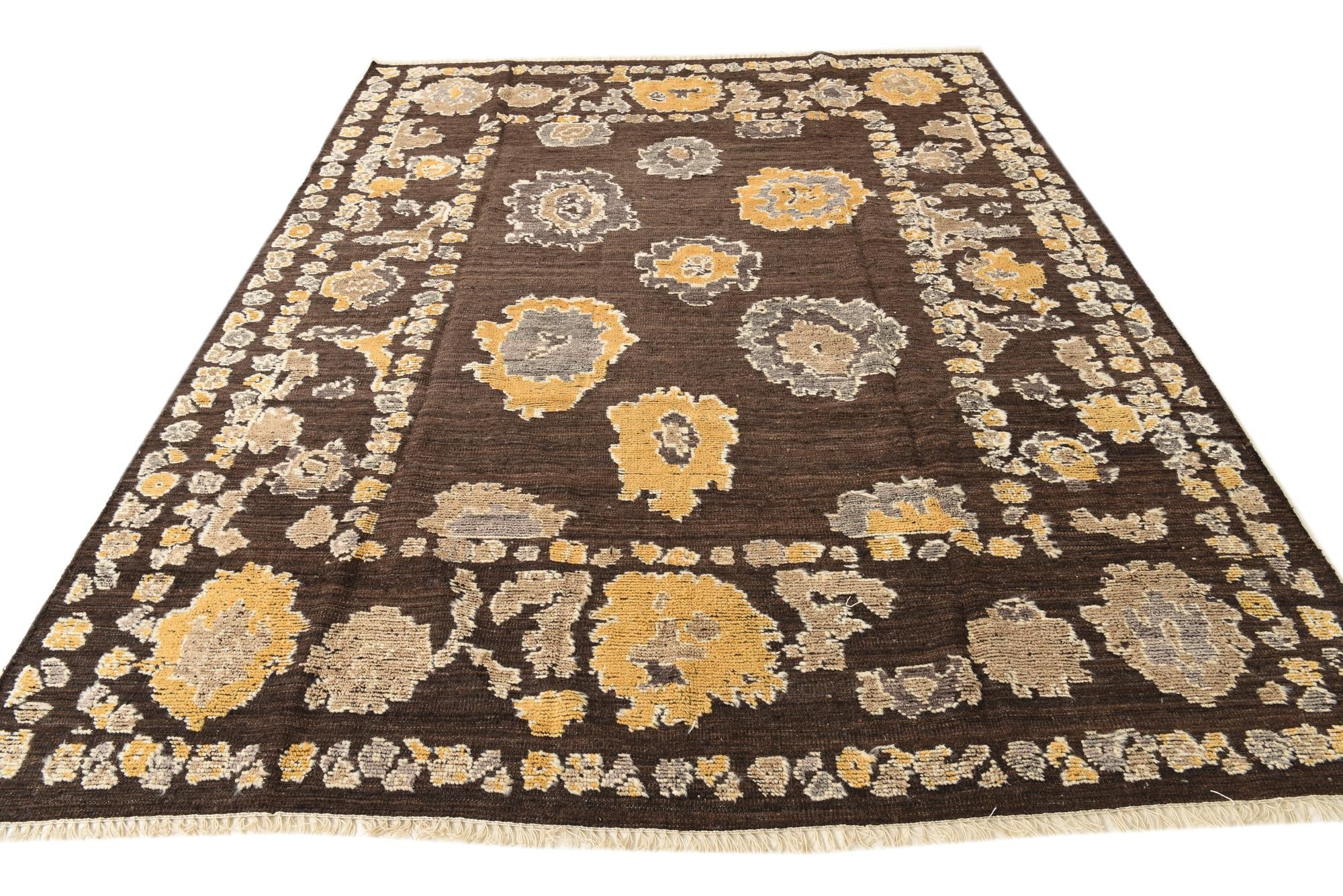 8' 2 x 10' 3 Hand Knotted Oushak Wool Rug