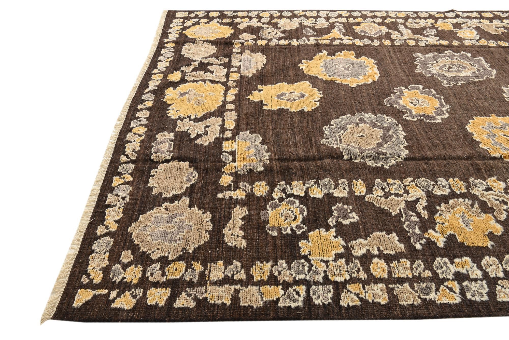 8' 2 x 10' 3 Hand Knotted Oushak Wool Rug
