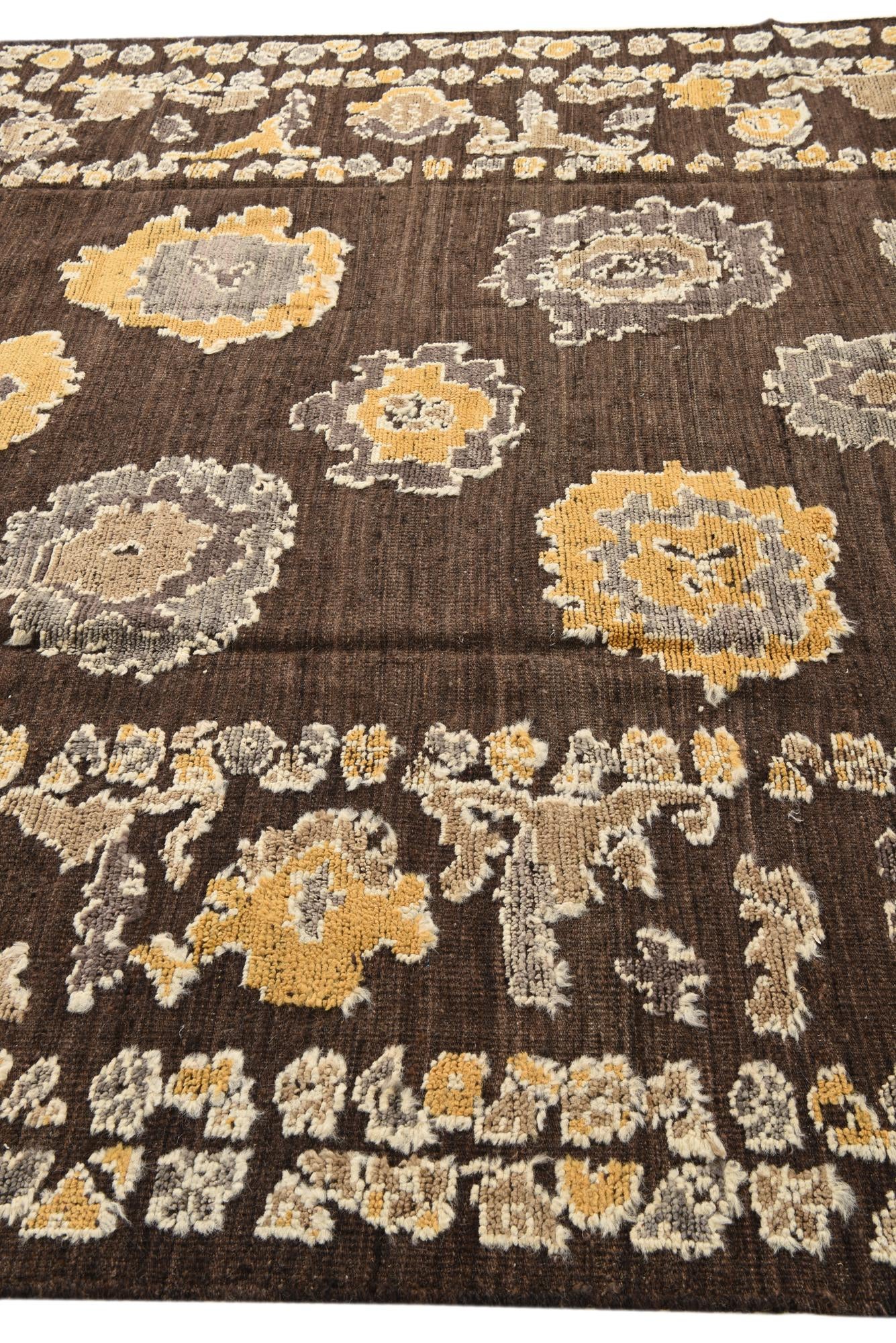 8' 2 x 10' 3 Hand Knotted Oushak Wool Rug