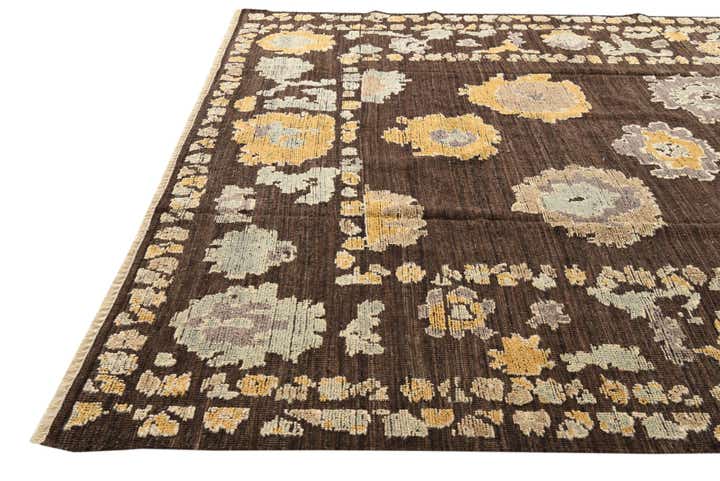 9' 1 x 12' Hand Knotted Oushak Wool Rug