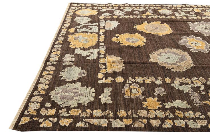 Detail image of 9' 1 x 12' Hand Knotted Oushak Wool Rug