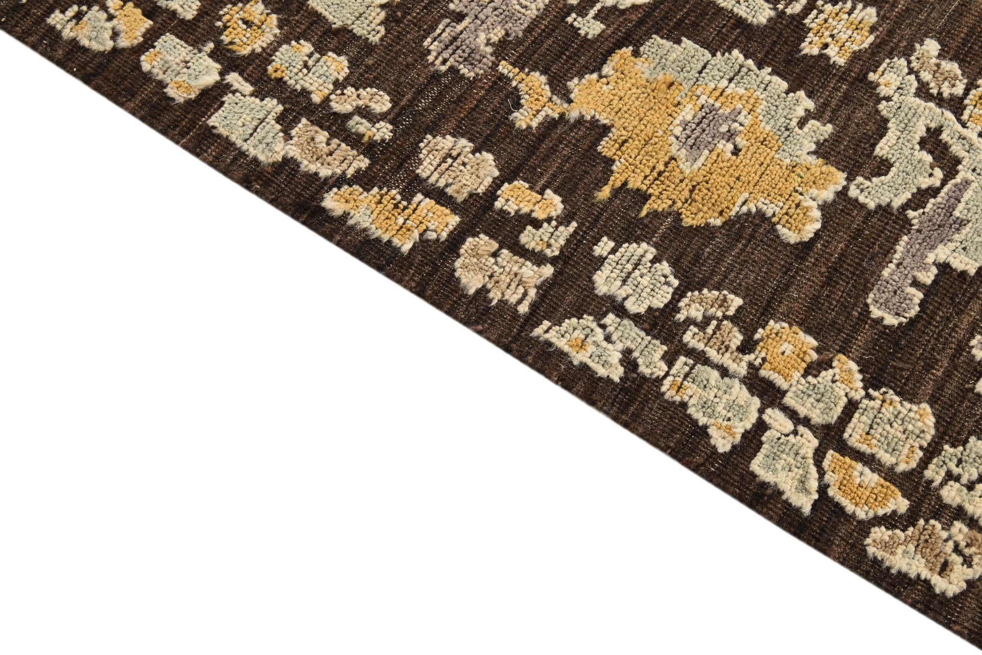 9' 1 x 12' Hand Knotted Oushak Wool Rug