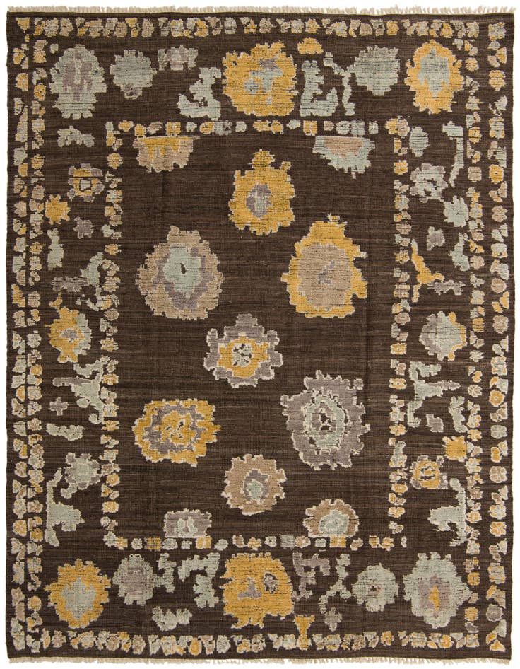 Detail image of 9' 1 x 12' Hand Knotted Oushak Wool Rug