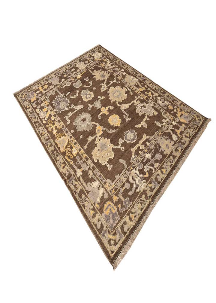 8' 2 x 10' 5 Hand Knotted Oushak Wool Rug