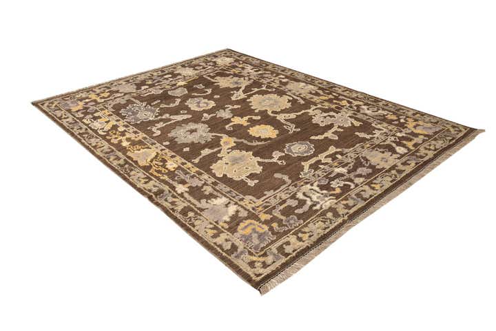 8' 2 x 10' 5 Hand Knotted Oushak Wool Rug