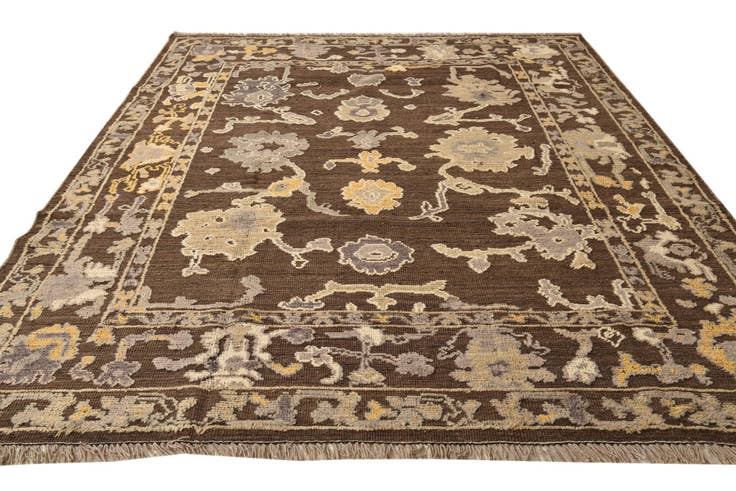 Detail image of 8' 2 x 10' 5 Hand Knotted Oushak Wool Rug