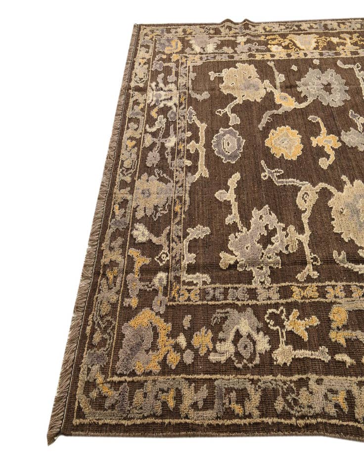 Detail image of 8' 2 x 10' 5 Hand Knotted Oushak Wool Rug