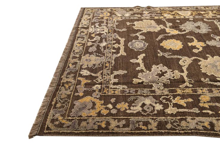 Detail image of 8' 2 x 10' 5 Hand Knotted Oushak Wool Rug