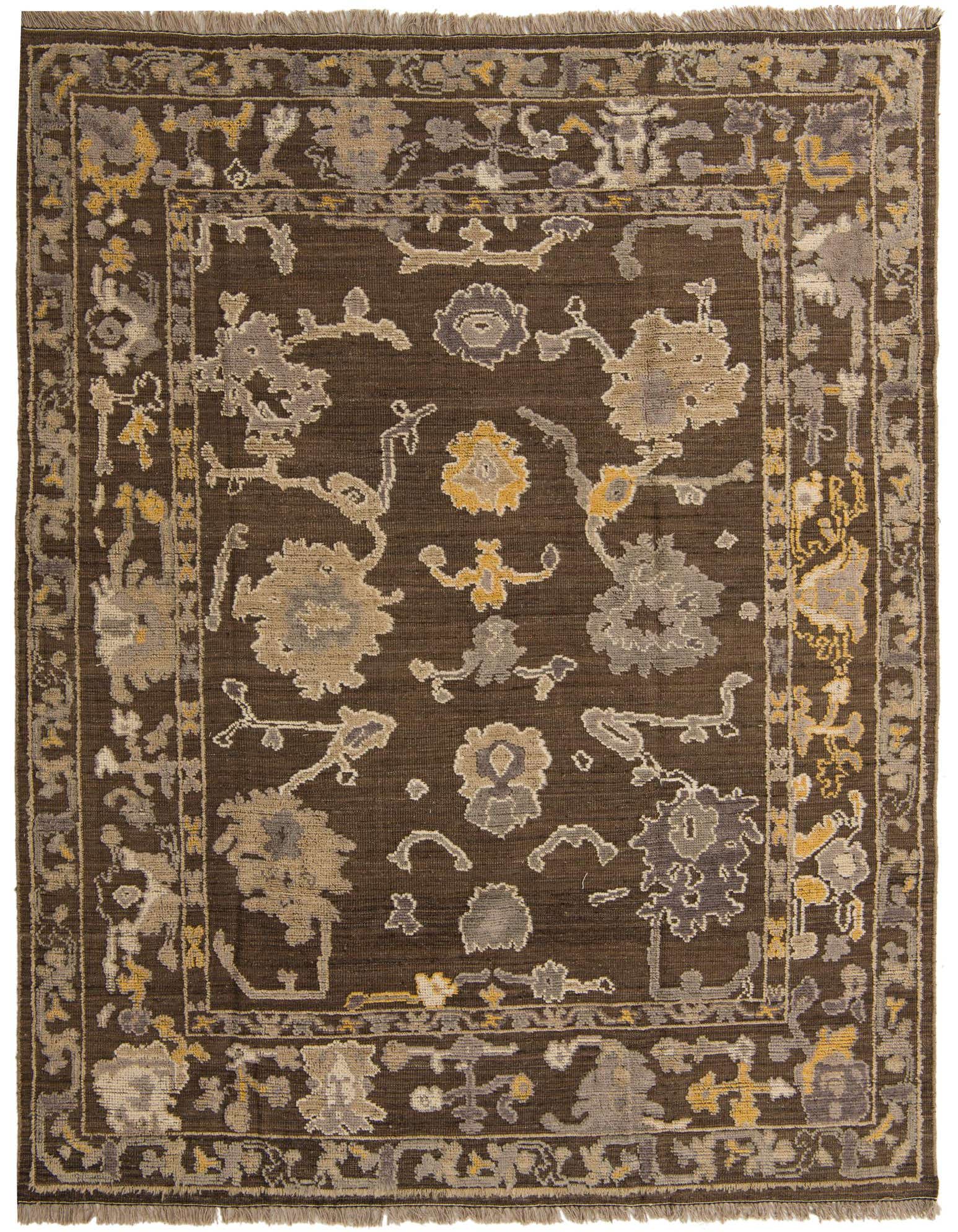 8' 2 x 10' 5 Hand Knotted Oushak Wool Rug