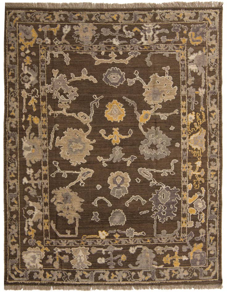 Detail image of 8' 2 x 10' 5 Hand Knotted Oushak Wool Rug