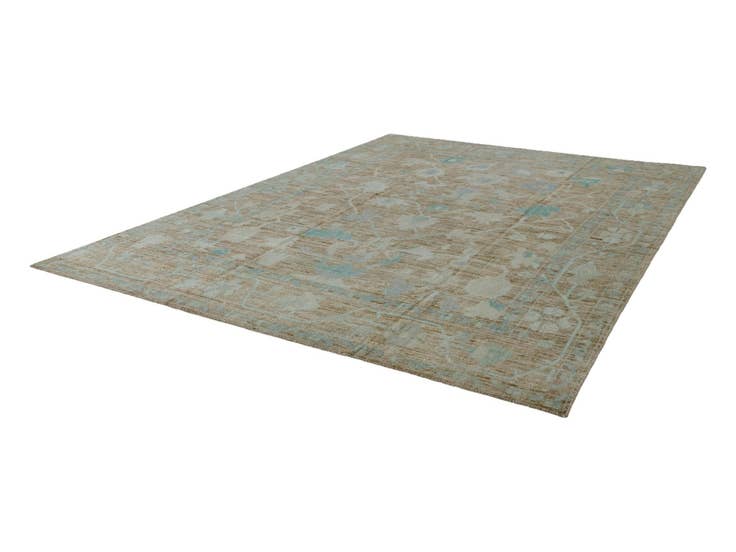 Detail image of 10' 2 x 14' 2 Hand Knotted Oushak Wool Rug