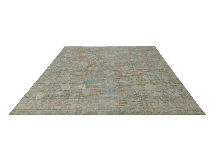 10' 2 x 14' 2 Hand Knotted Oushak Wool Rug