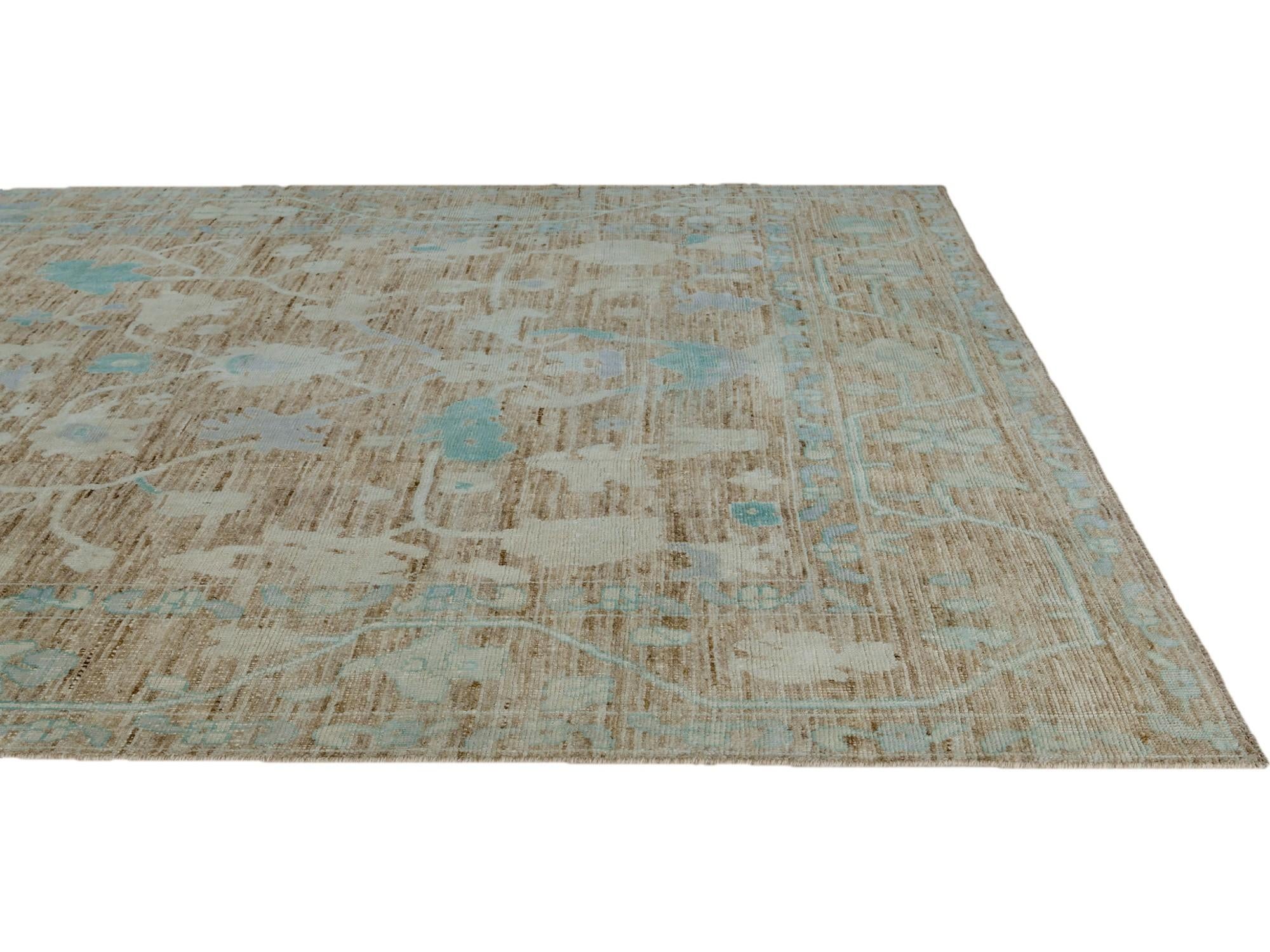 10' 2 x 14' 2 Hand Knotted Oushak Wool Rug