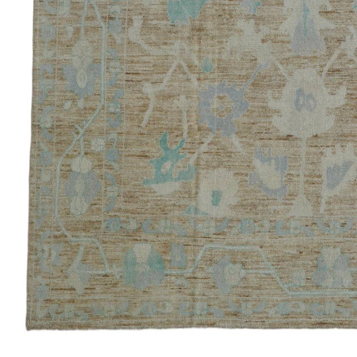Detail image of 10' 2 x 14' 2 Hand Knotted Oushak Wool Rug