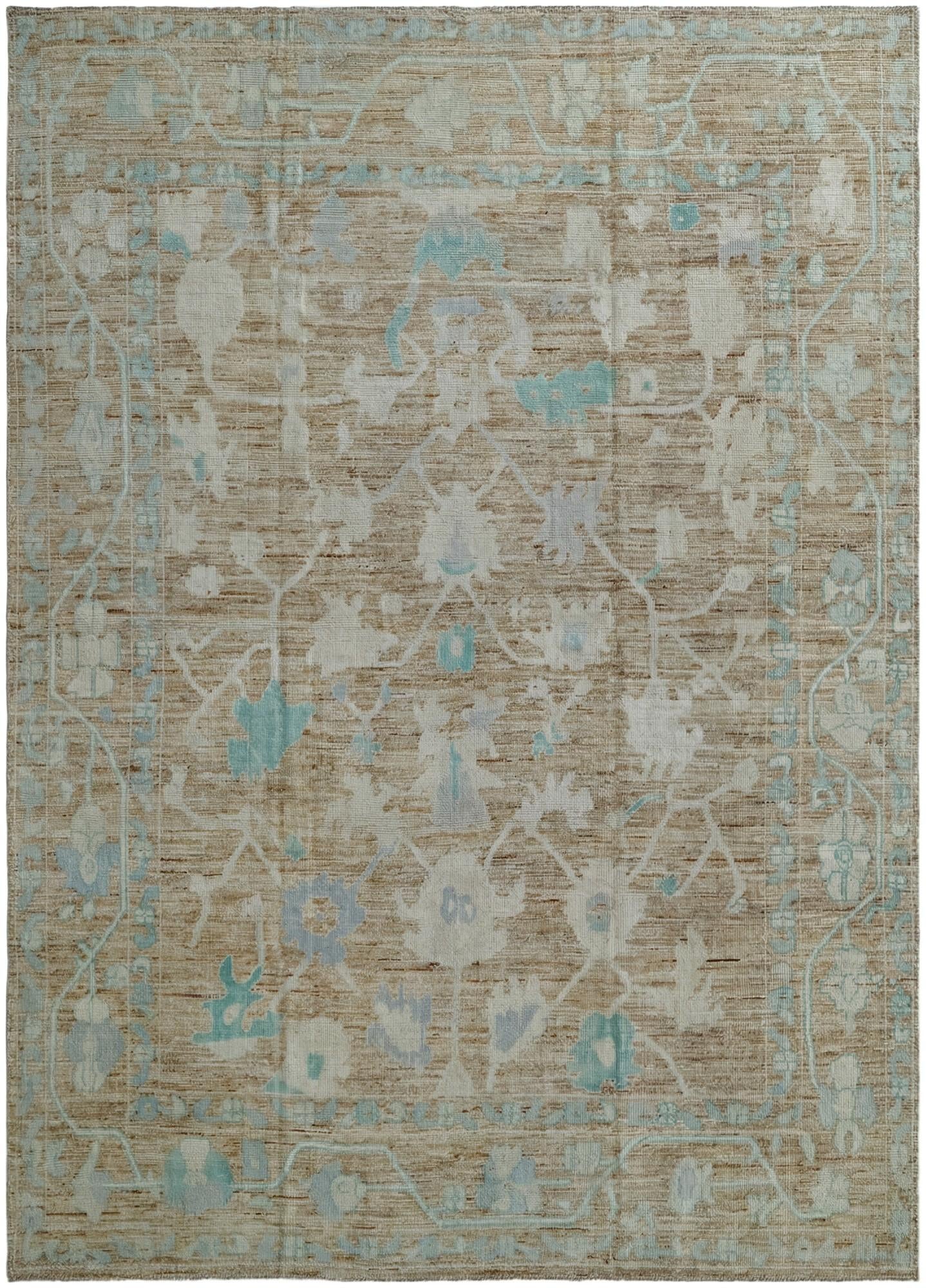 10' 2 x 14' 2 Hand Knotted Oushak Wool Rug
