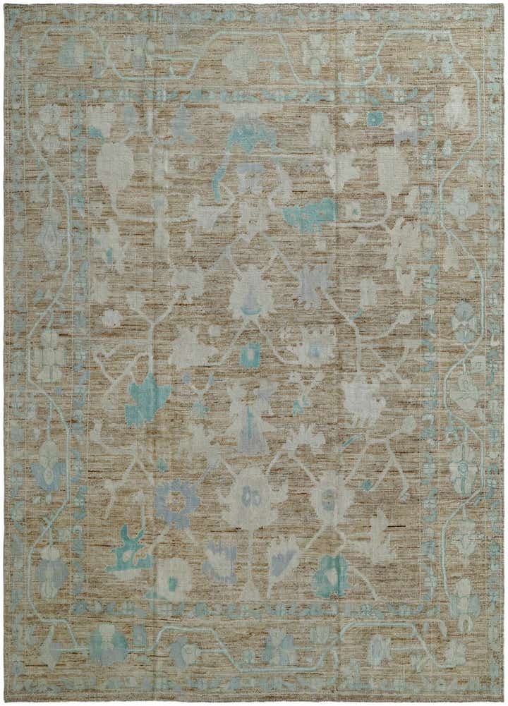 10' 2 x 14' 2 Hand Knotted Oushak Wool Rug