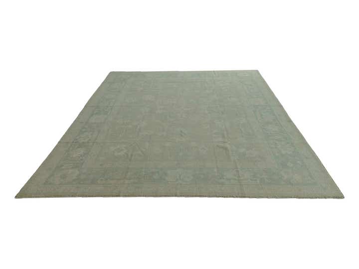 10' x 13' 8 Hand Knotted Oushak Wool Rug