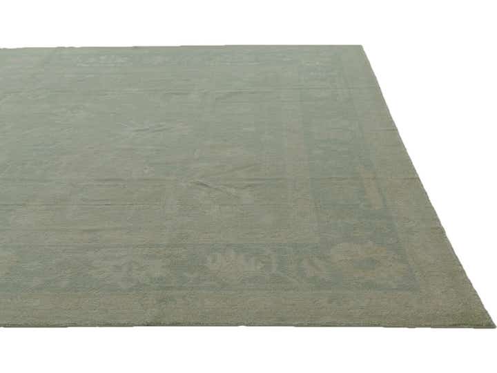 10' x 13' 8 Hand Knotted Oushak Wool Rug