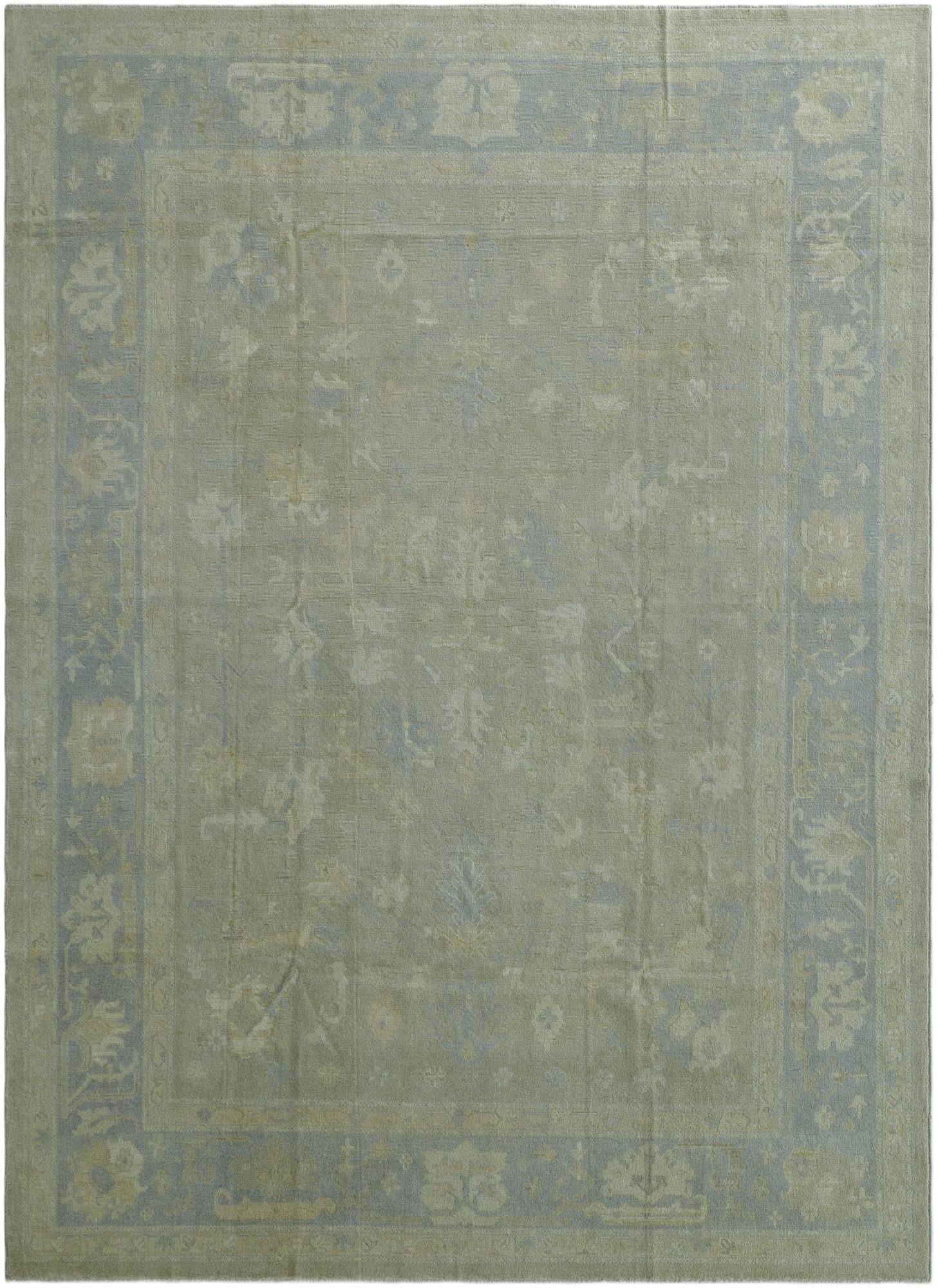 10' x 13' 8 Hand Knotted Oushak Wool Rug