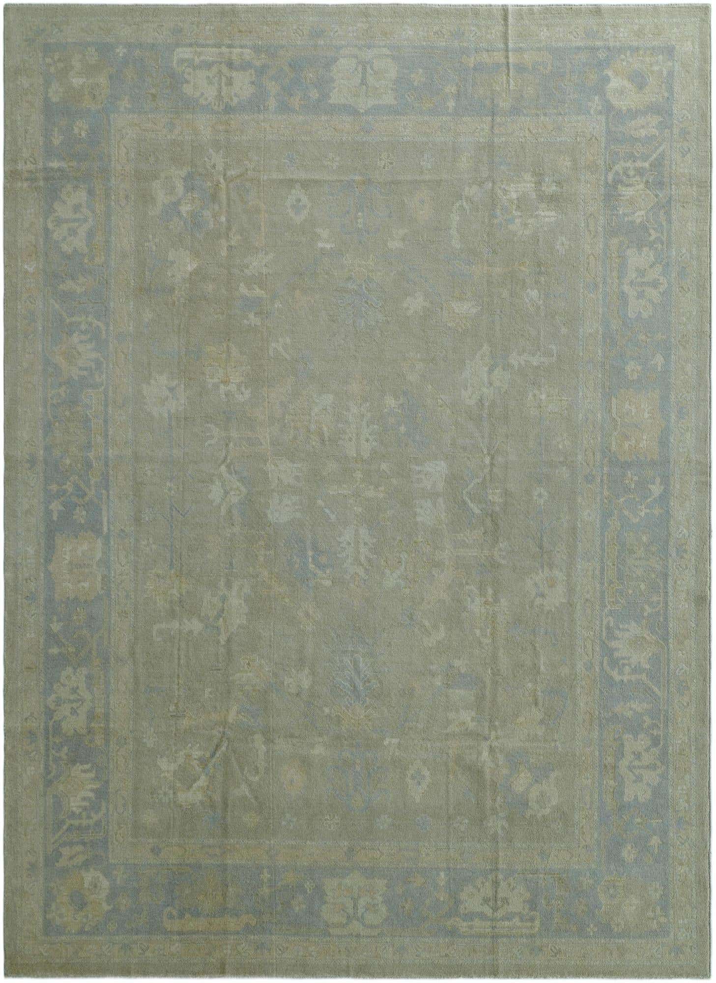 10' x 13' 8 Hand Knotted Oushak Wool Rug