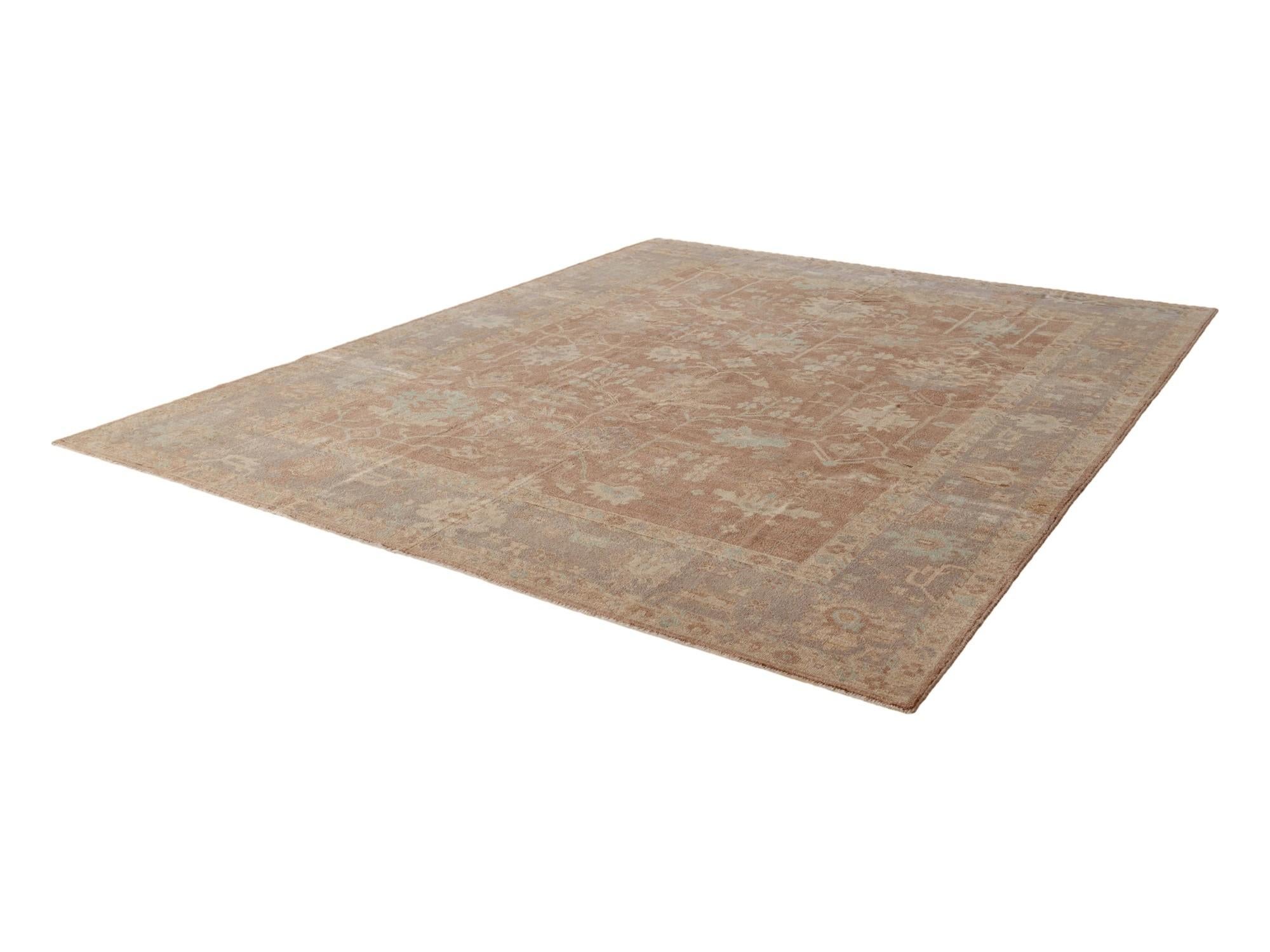 9' 4 x 11' 10 Hand Knotted Oushak Wool Rug