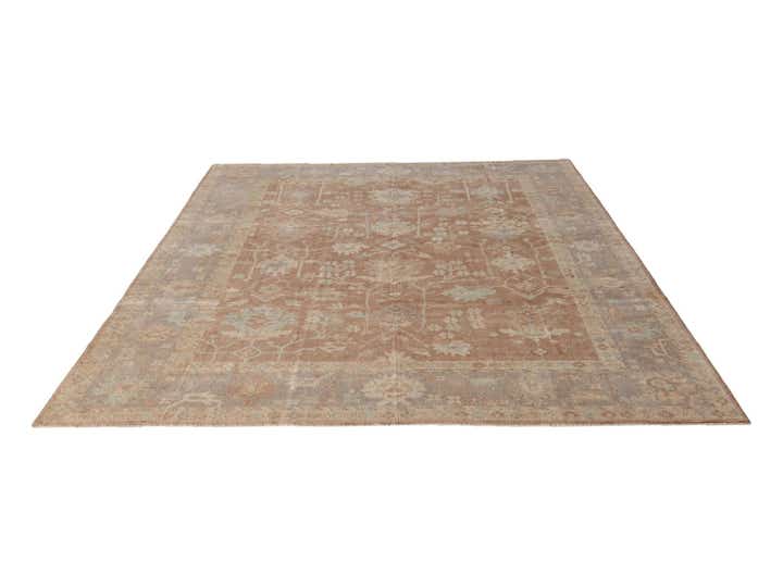 9' 4 x 11' 10 Hand Knotted Oushak Wool Rug