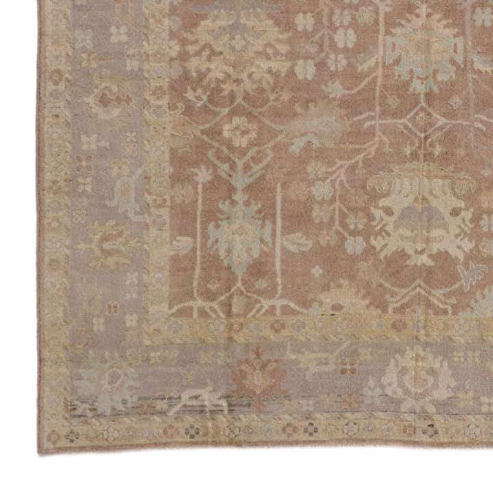 9' 4 x 11' 10 Hand Knotted Oushak Wool Rug
