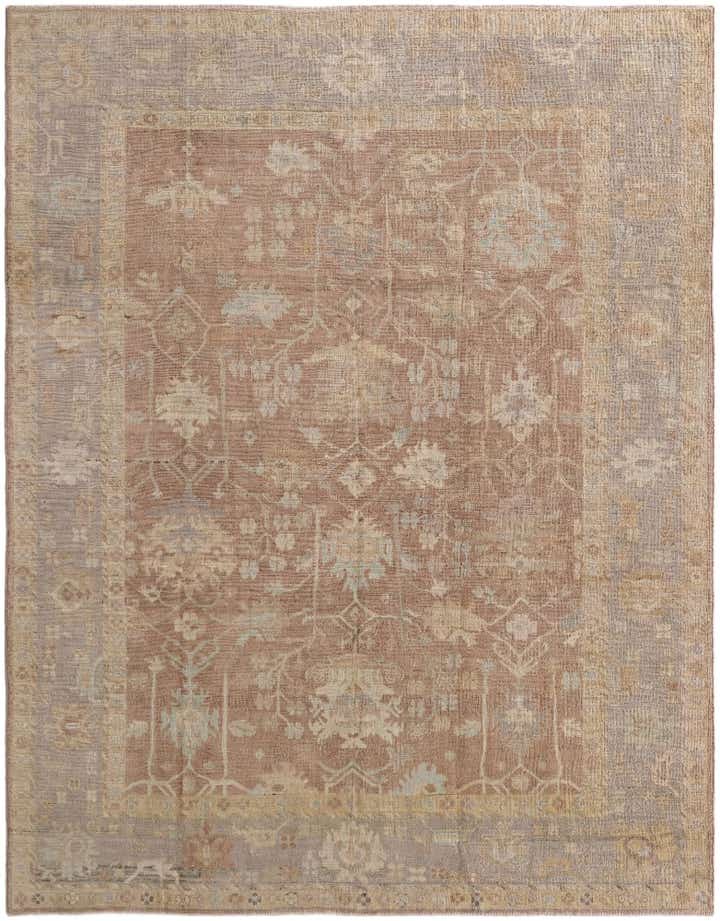 9' 4 x 11' 10 Hand Knotted Oushak Wool Rug