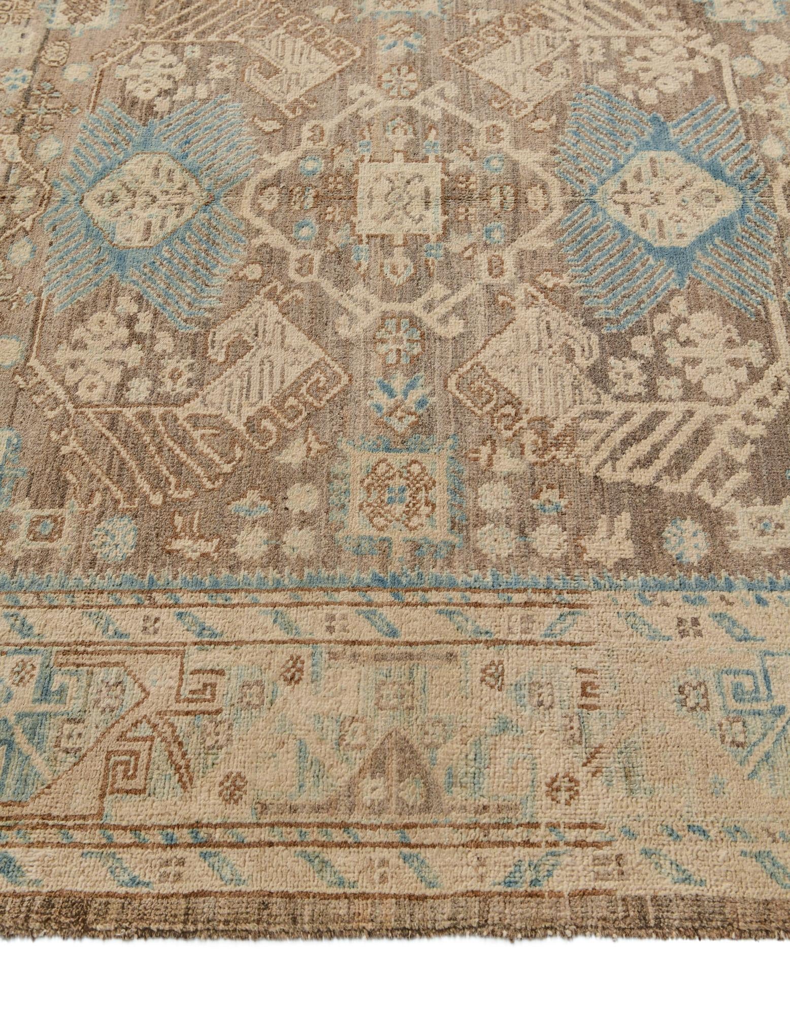 4' 11 x 6' 2 Hand Knotted Oushak Wool Rug